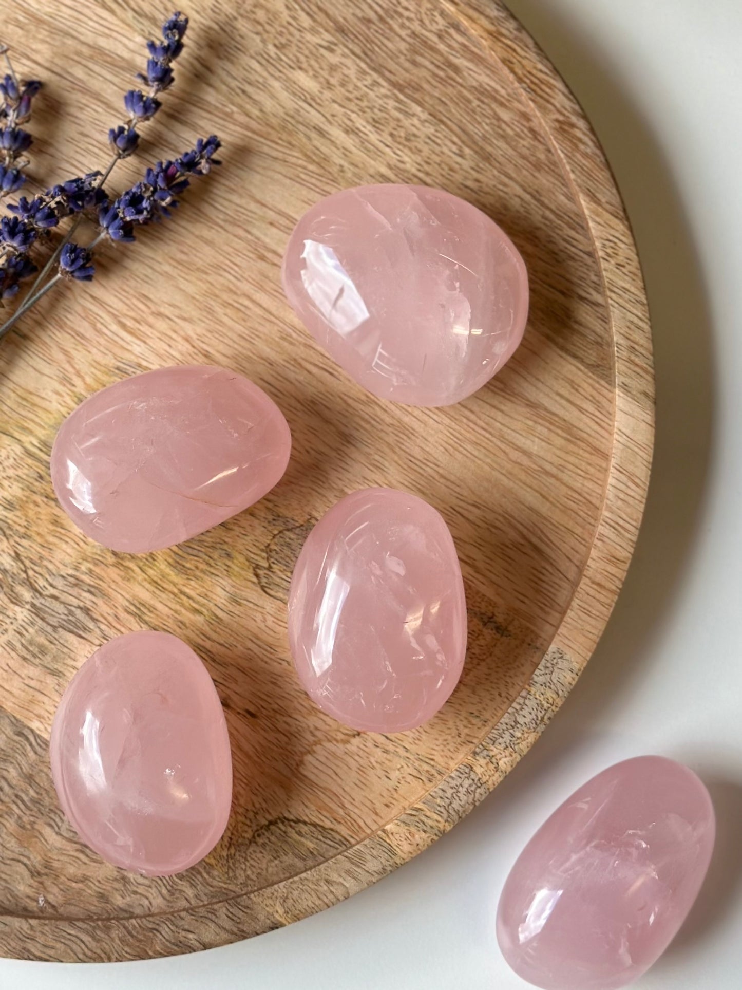 Rosenkvarts palmstone