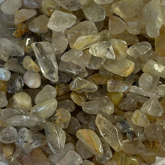 Rutilkvarts chips 1Kg.