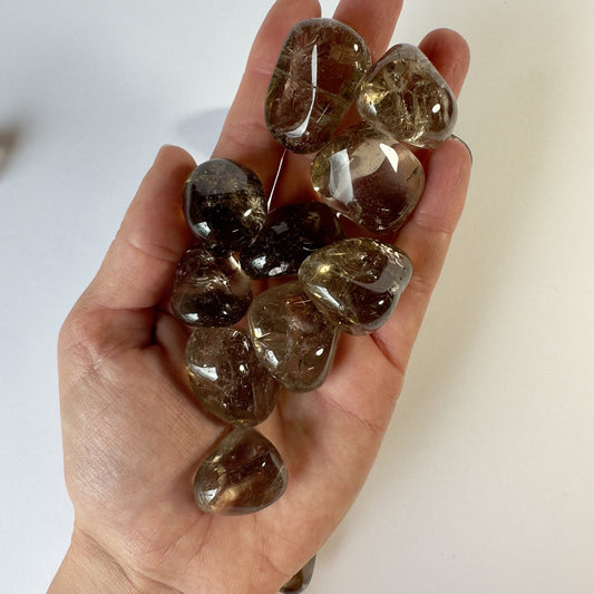 Røgkvarts lommesten 1 kg.