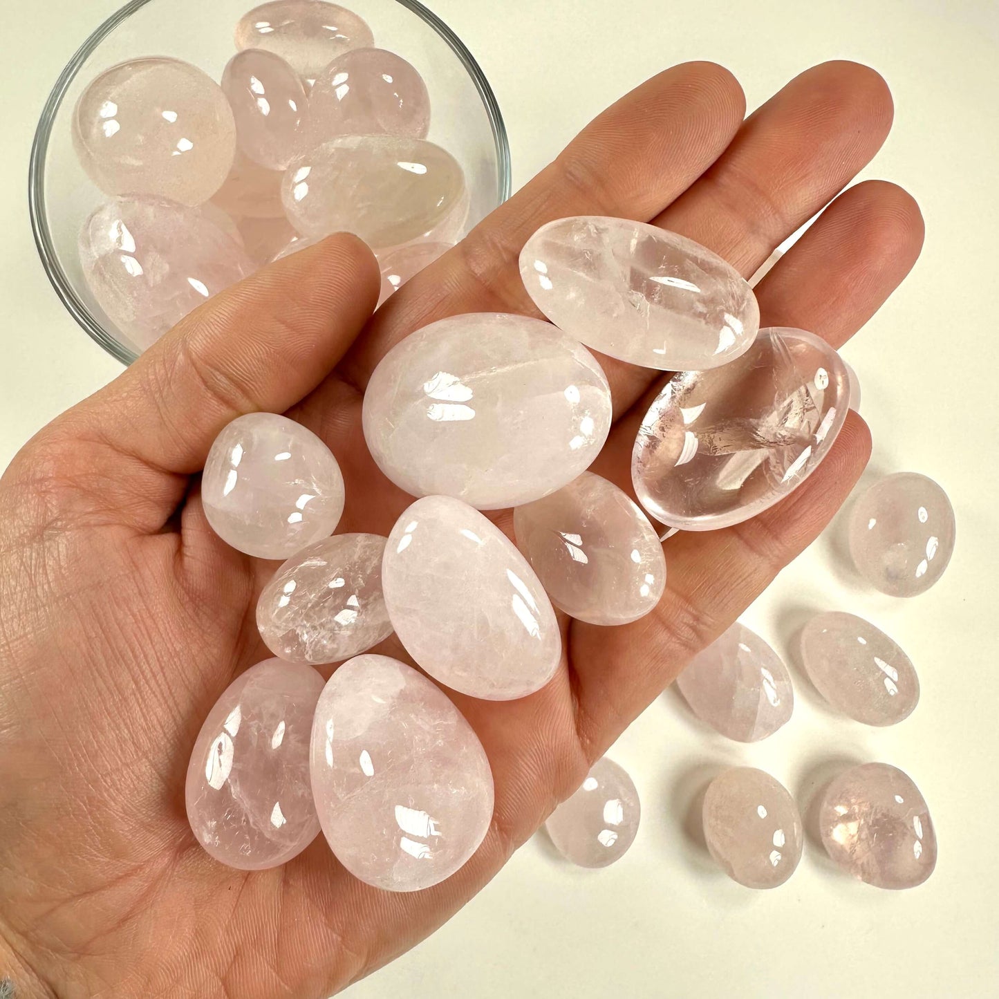 Rosenkvarts lommesten