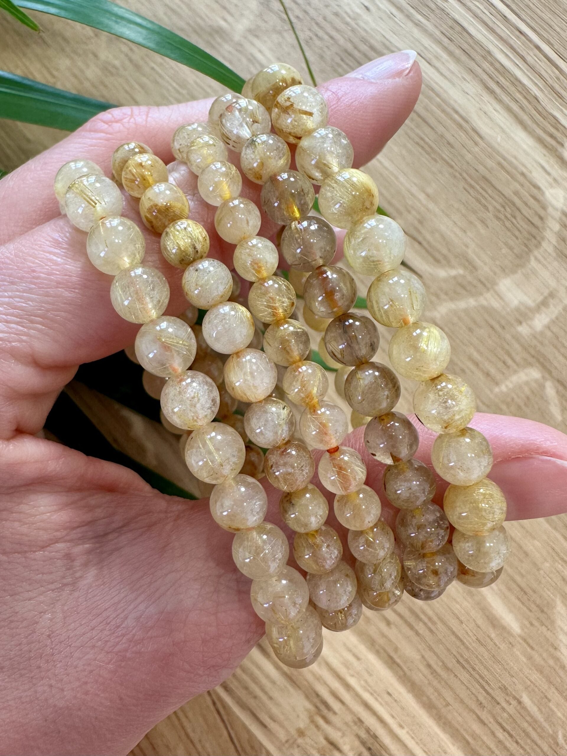 Armbånd Turmalin kvarts 6mm - 5 stk.