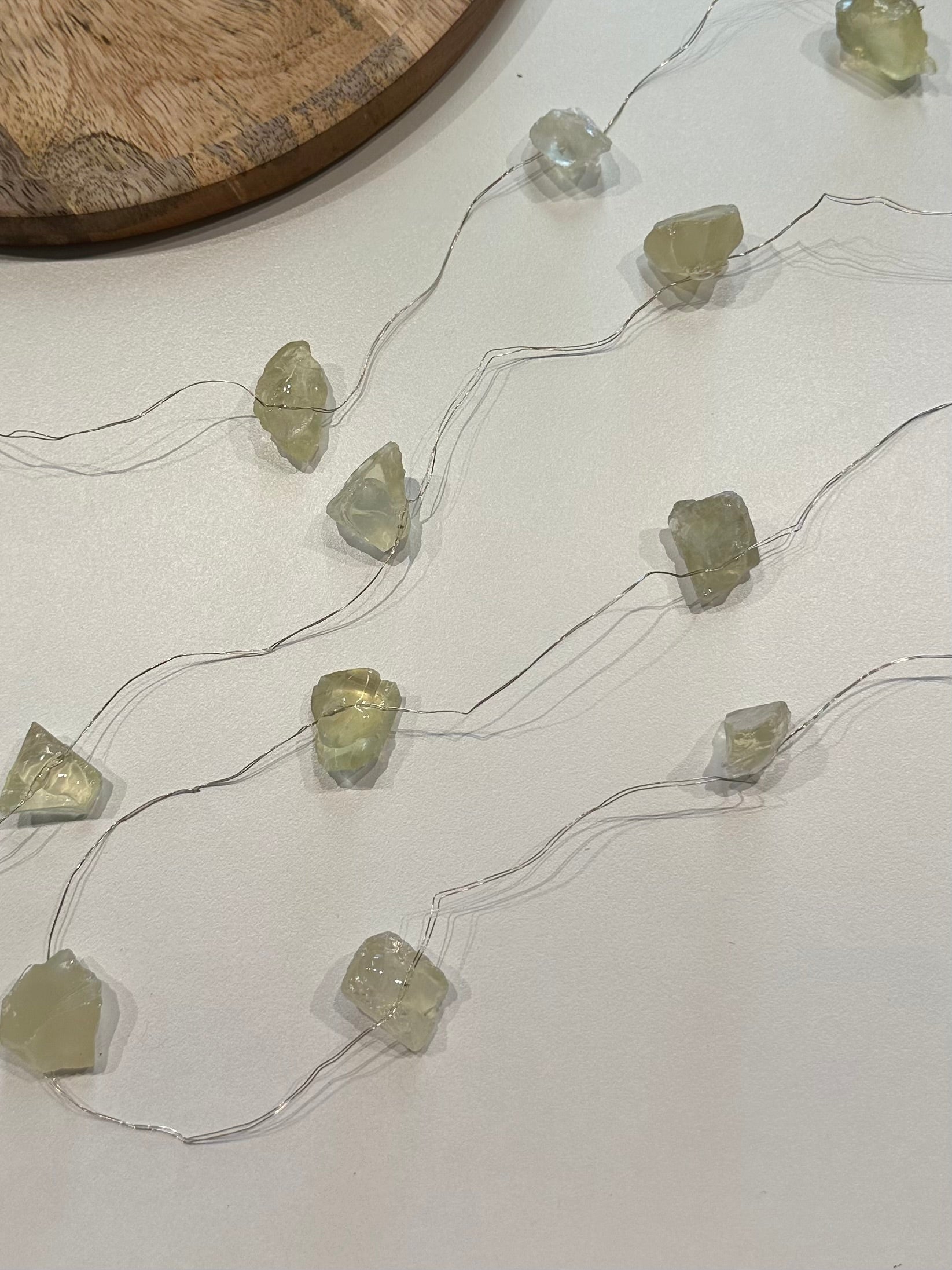 Lyskæde rå citrine 2m