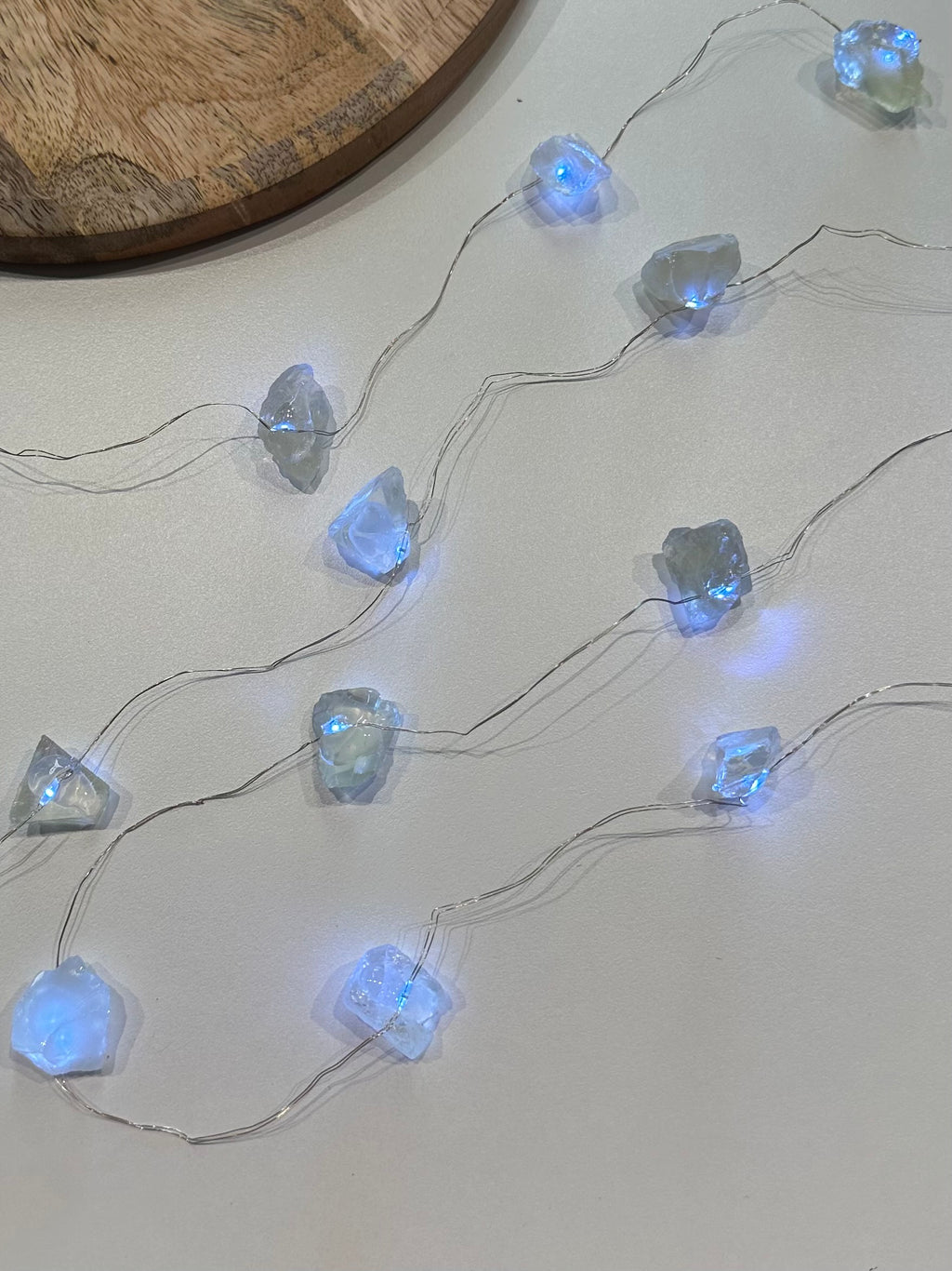 Lyskæde rå citrine 2m