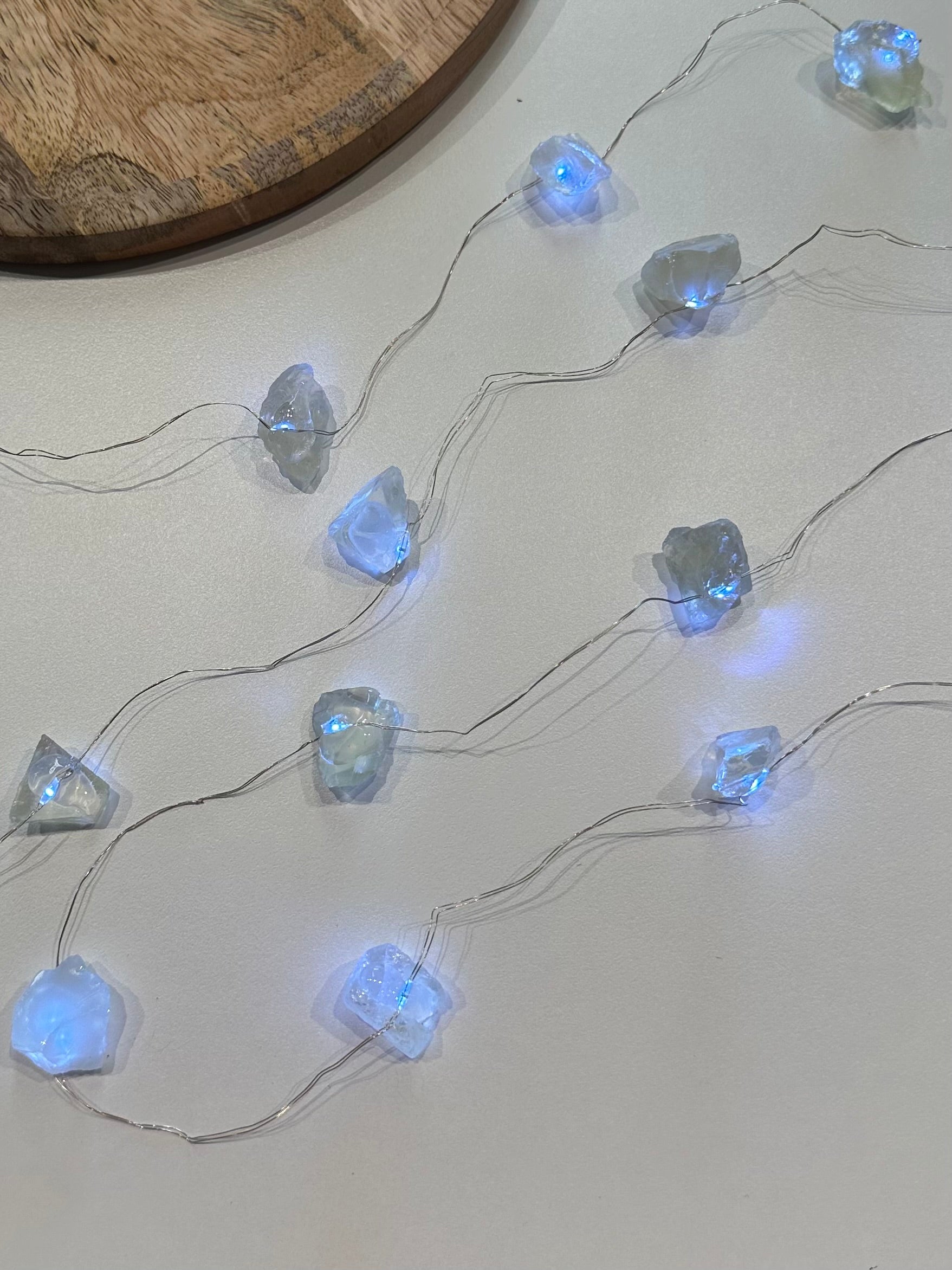 Lyskæde rå citrine 2m