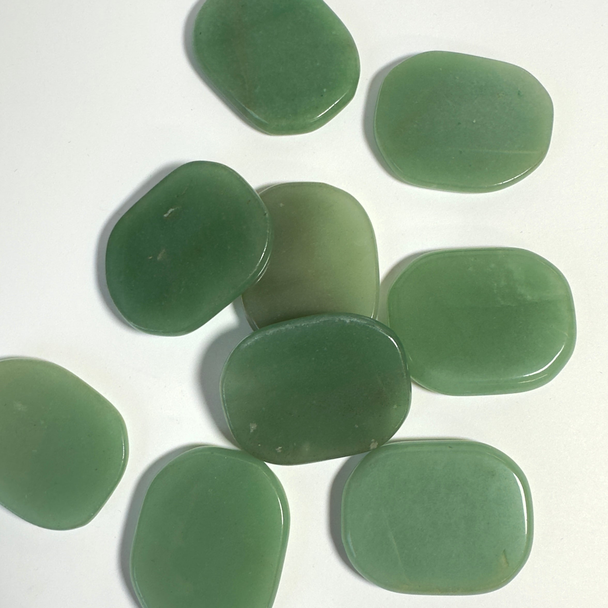 Grøn aventurin skiver 15 stk.