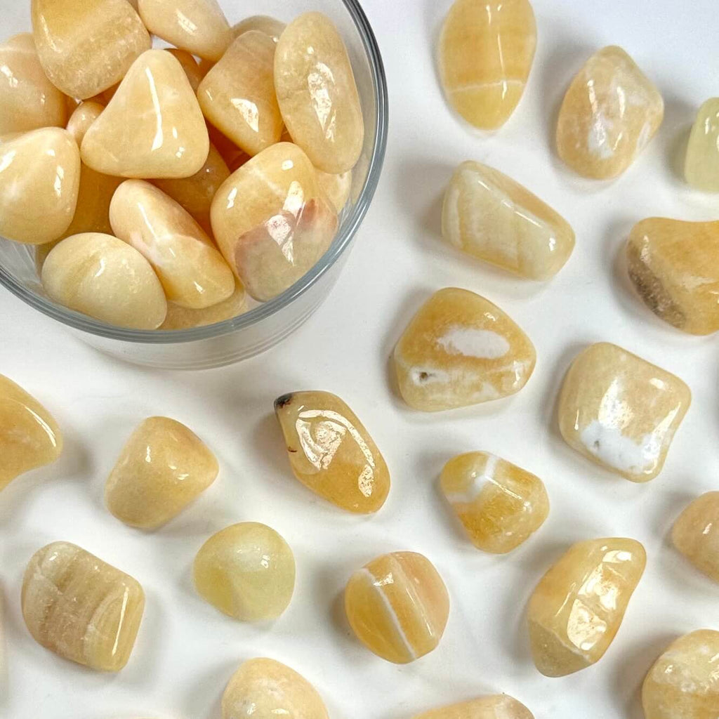 Calcit gul lommesten