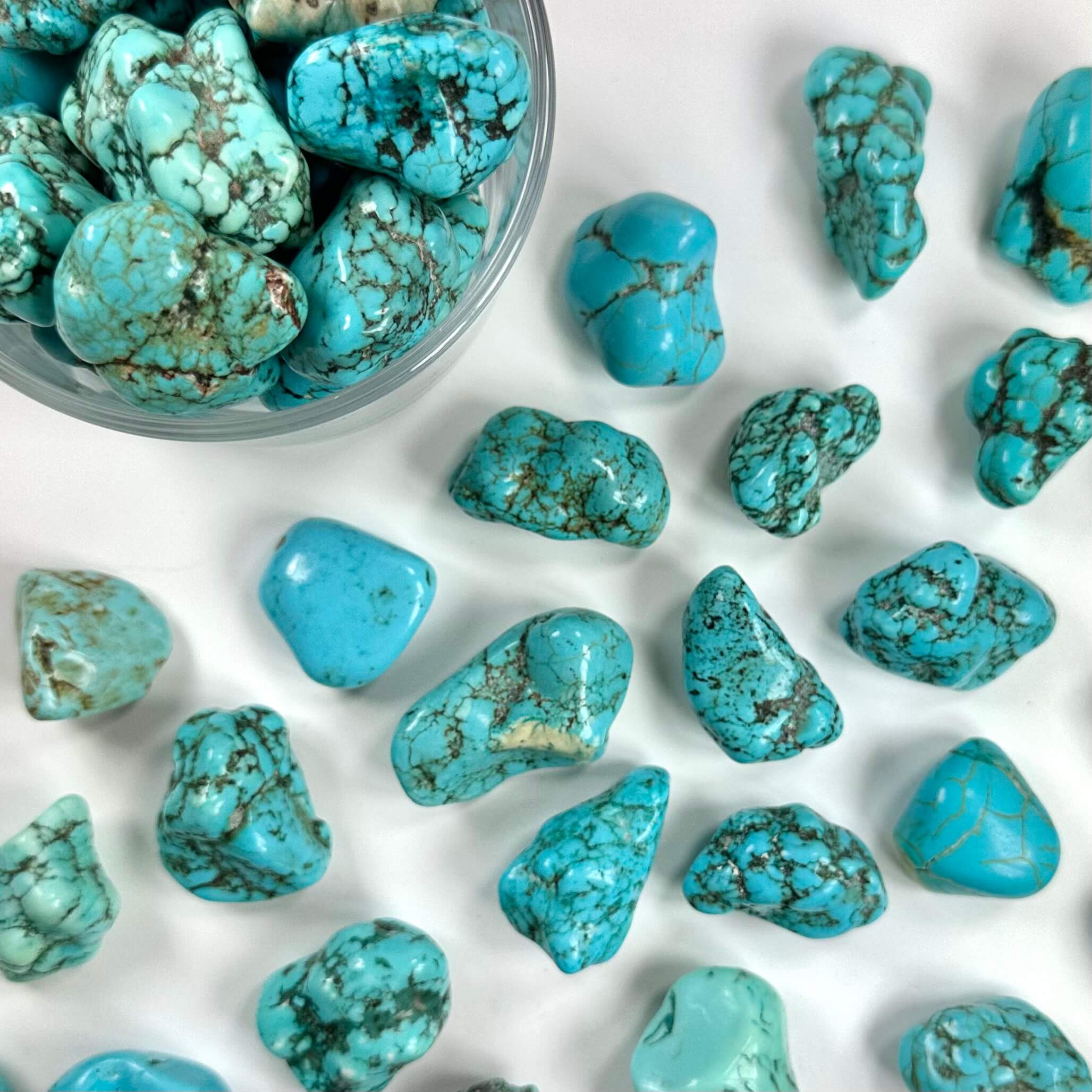 Howlit blå lommesten