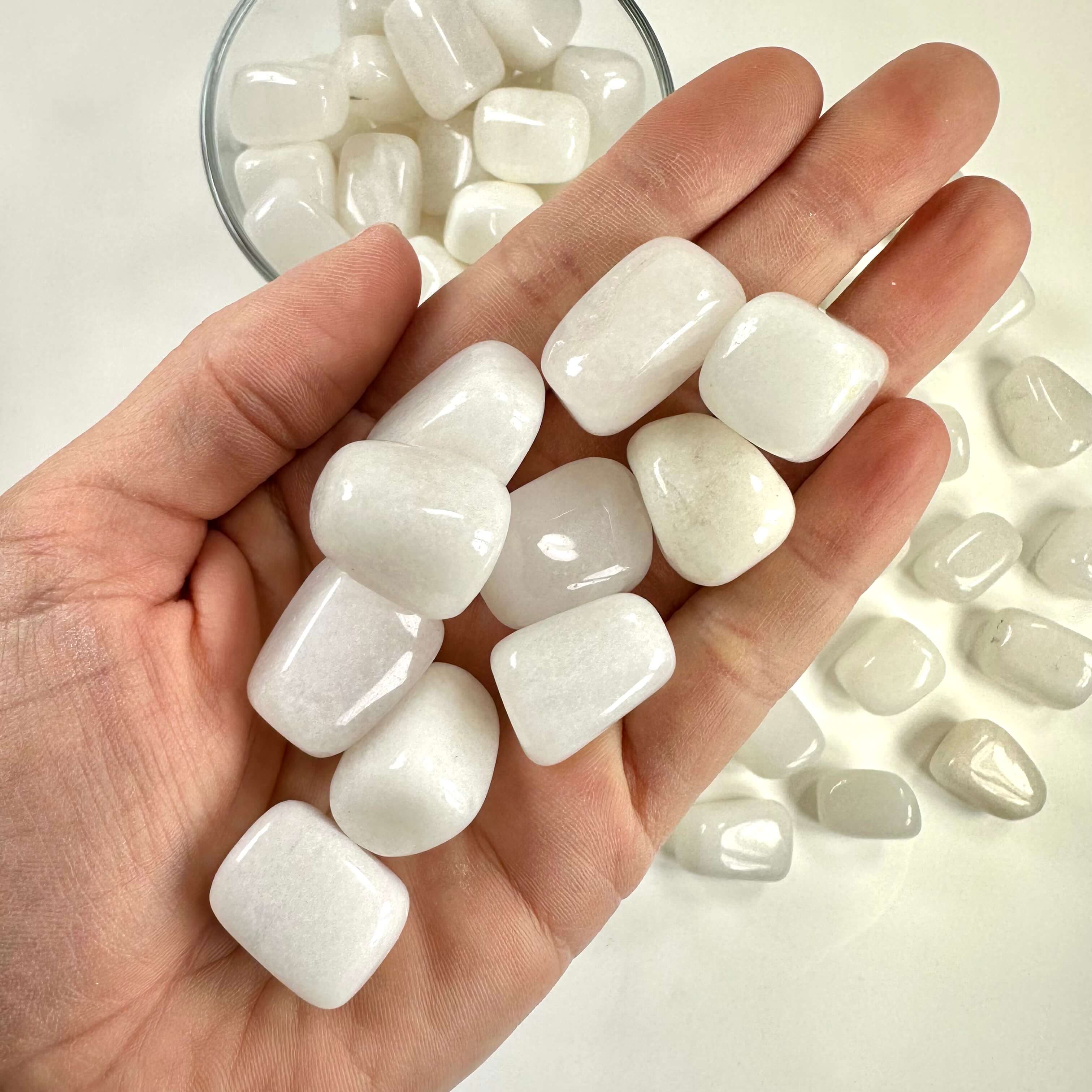 Jade mælk lommesten