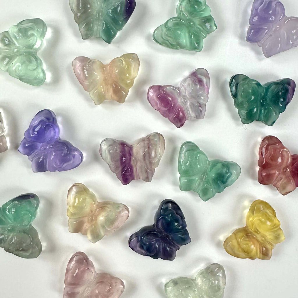 Sommerfugl fluorit vedhæng 25stk.