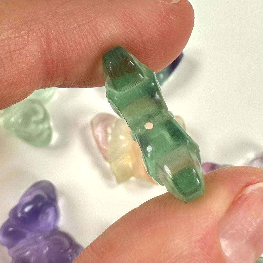 Sommerfugl fluorit vedhæng 25stk.