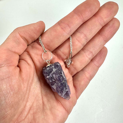 Ametyst rå pendul 25stk.