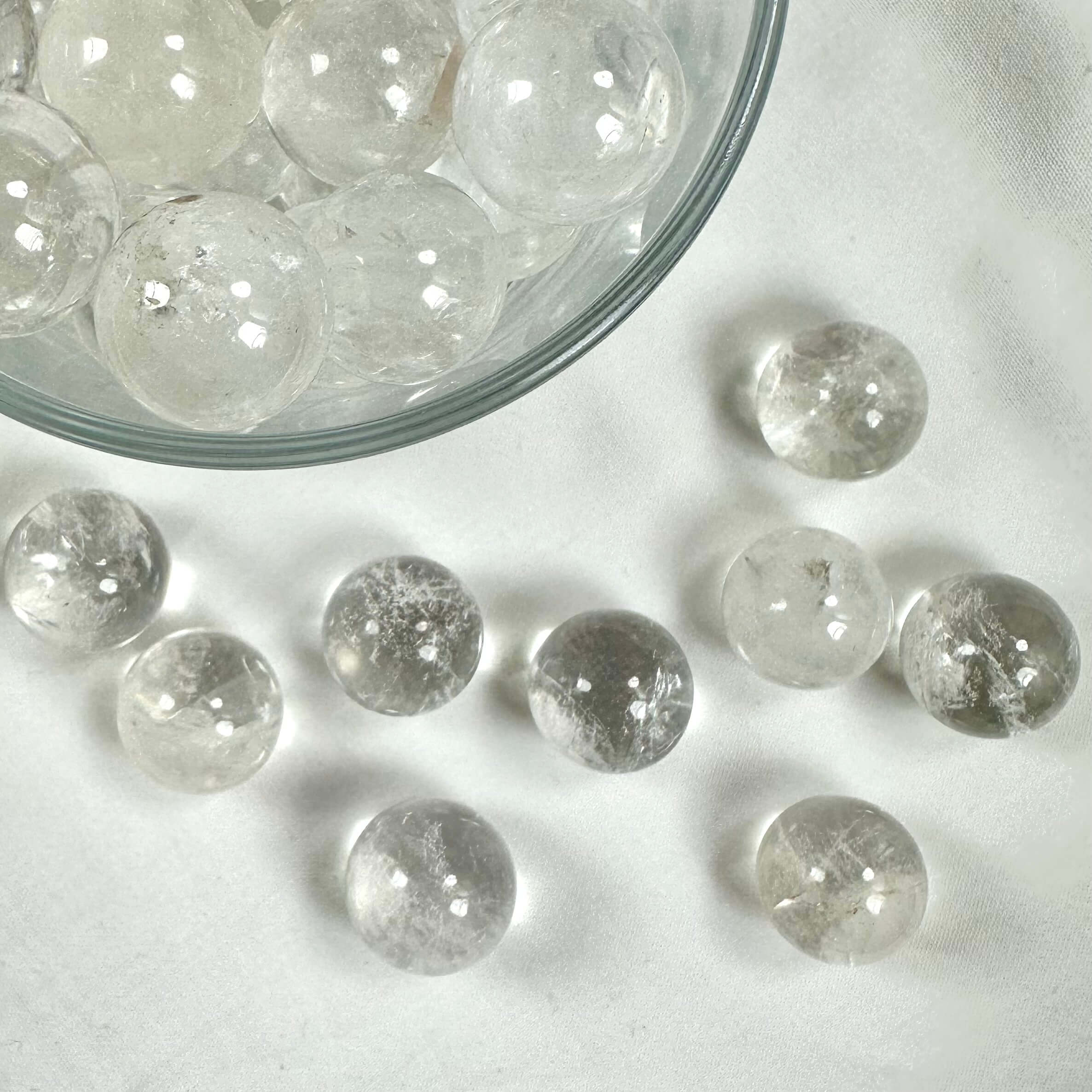 Bjergkrystal kugler 50stk.