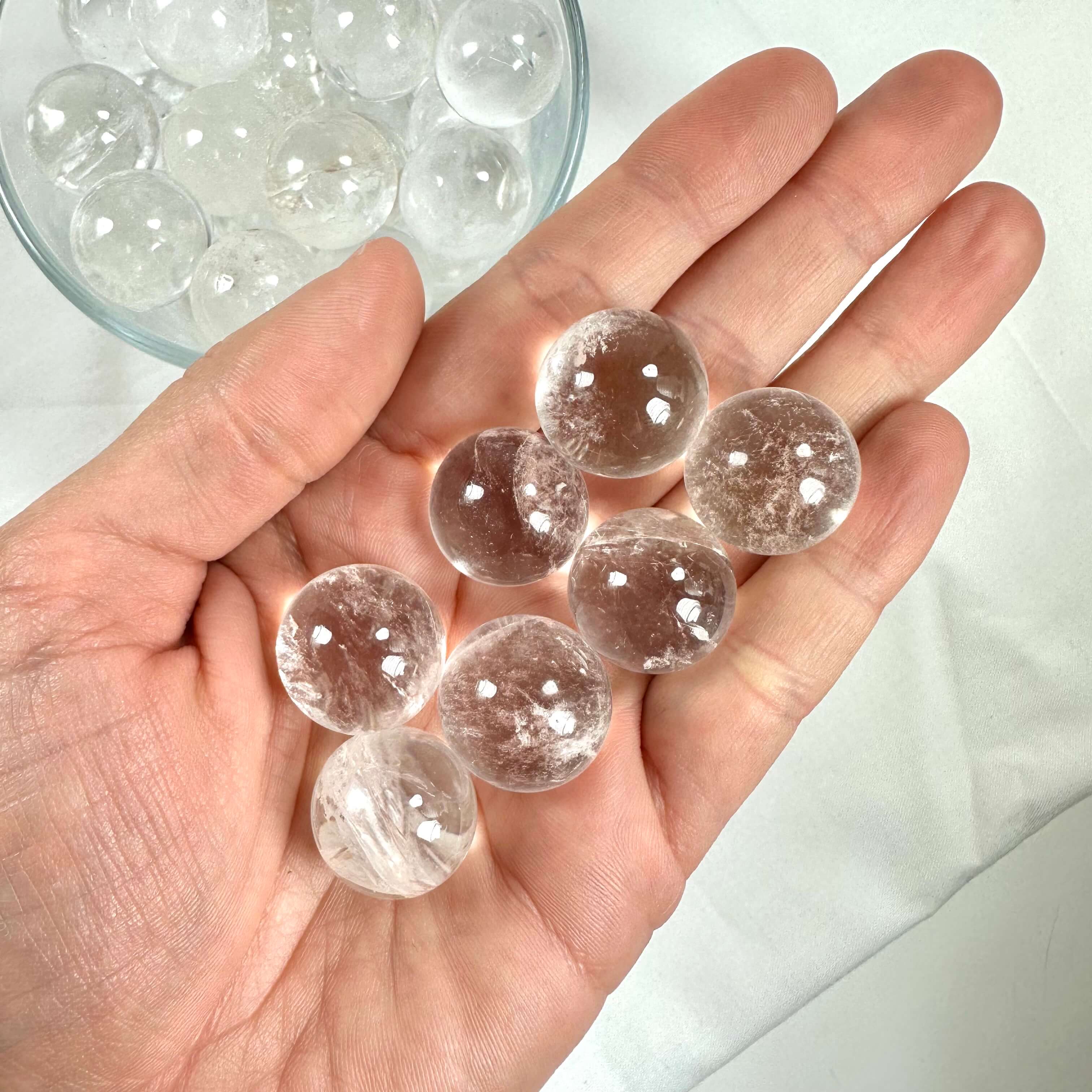 Bjergkrystal kugler 50stk.
