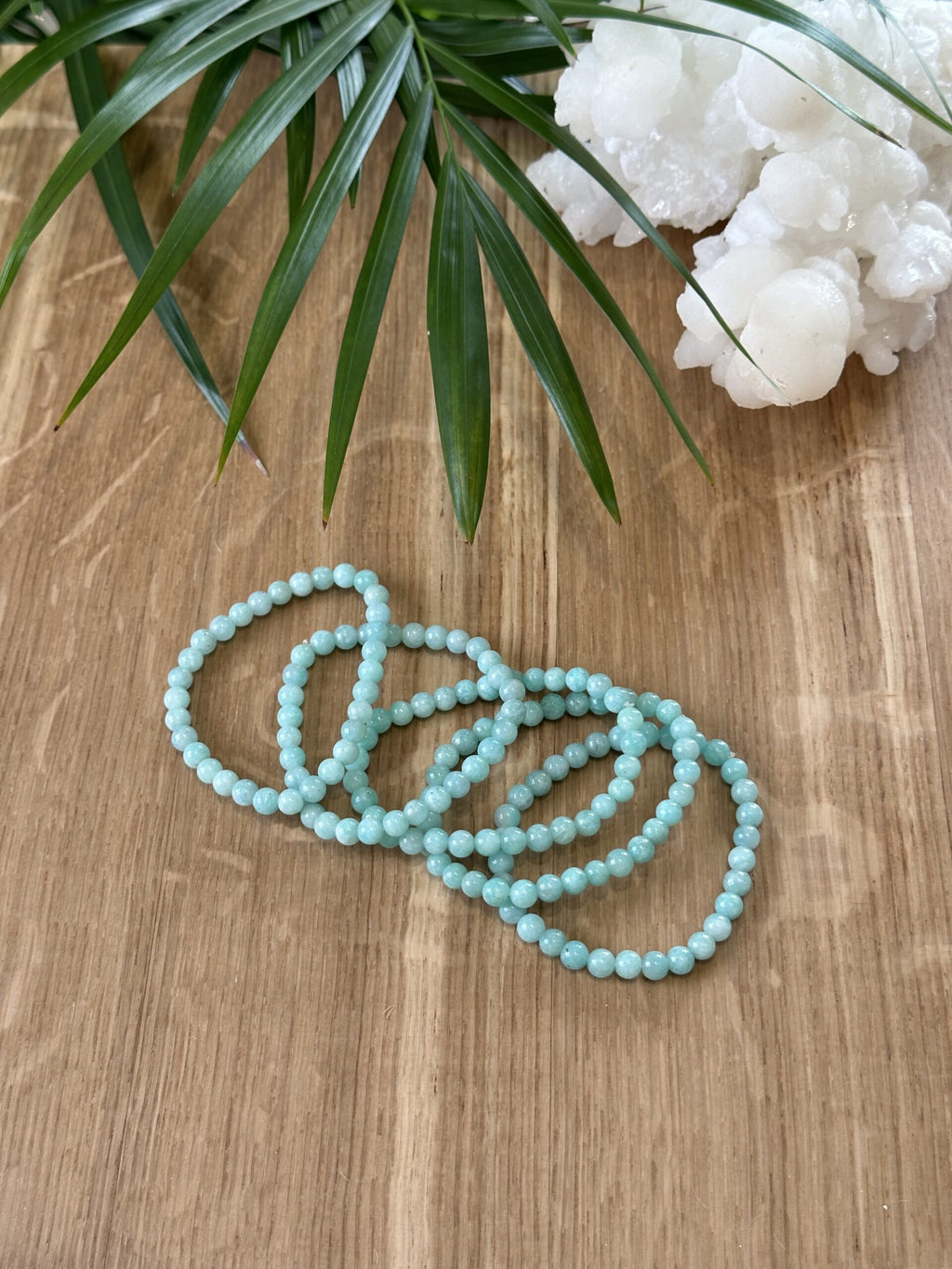 Armbånd amazonit 6mm - 5stk.