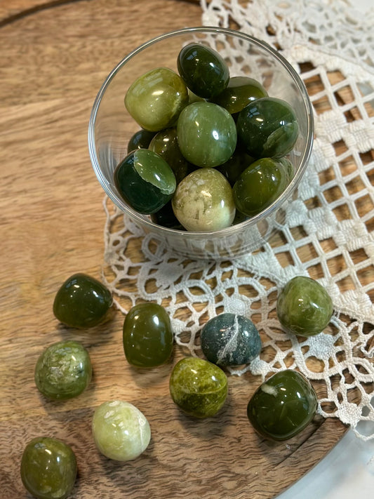 Grøn jade lommesten 2-3cm 1Kg.