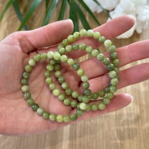 Grøn jade armbånd 6mm